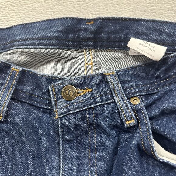 Key Jeans Men's 30 x 32 Medium Blue Denim Wash Straight Leg Cotton Casual - Picture 4 of 8